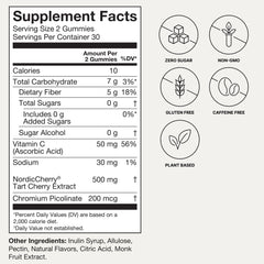 Humann Tart Cherry Gummies made in USA in GMP facility for quality assurance