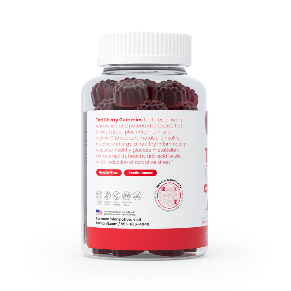 Humann Tart Cherry Gummies vegan, sugar-free, easy chewing texture