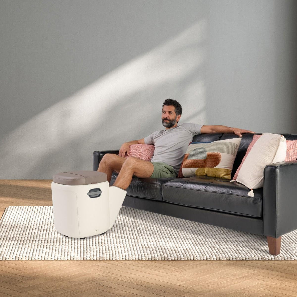 Human Touch Reveal ottoman design adds style to recovery sessions.