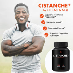 Humanx Cistanche+ capsule with Panax ginseng blend supports energy.