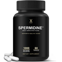 HumanX Spermidine+ bottle front showing potential cellular renewal support.