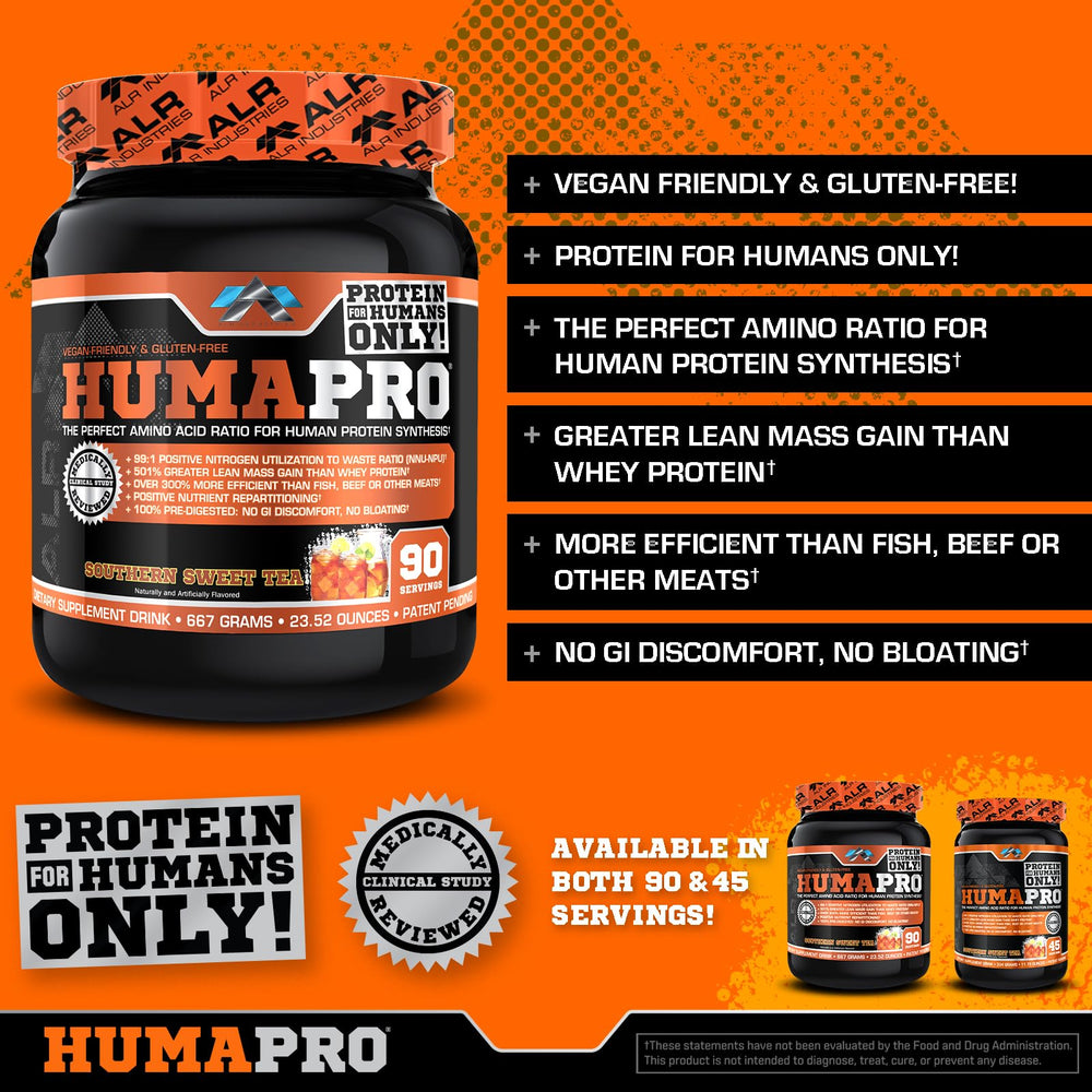 Ingredient panel highlights ultra-concentrated amino acids for targeted nutrition.