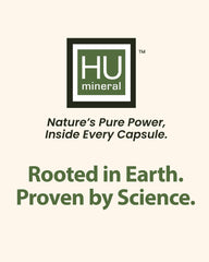 Humineral third-party purity badge on packaging