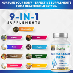 Humming Herbs Inobalance Pro+ two-capsule serving emphasizes convenient daily dose