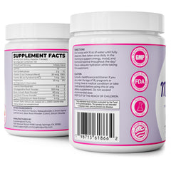 Hummingbird Purity Meno Magic creatine-scoop close-up highlighting energy and strength support