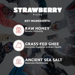 Hunghee Ancestral Energy strawberry 24-pack box highlighting bulk value.