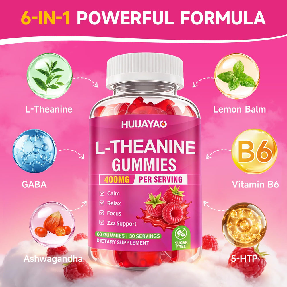 HUUAYAO L-Theanine Gummies kid-friendly use on a daily routine.