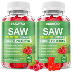 HUUAYAO Saw Palmetto Gummies bottle for easy daily wellness support.