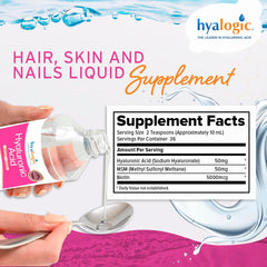 Hyalogic label closeup highlighting high molecular weight formula