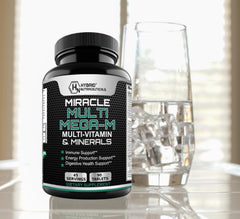 Daily routine image featuring MEGA-M multivitamin for consistent use.