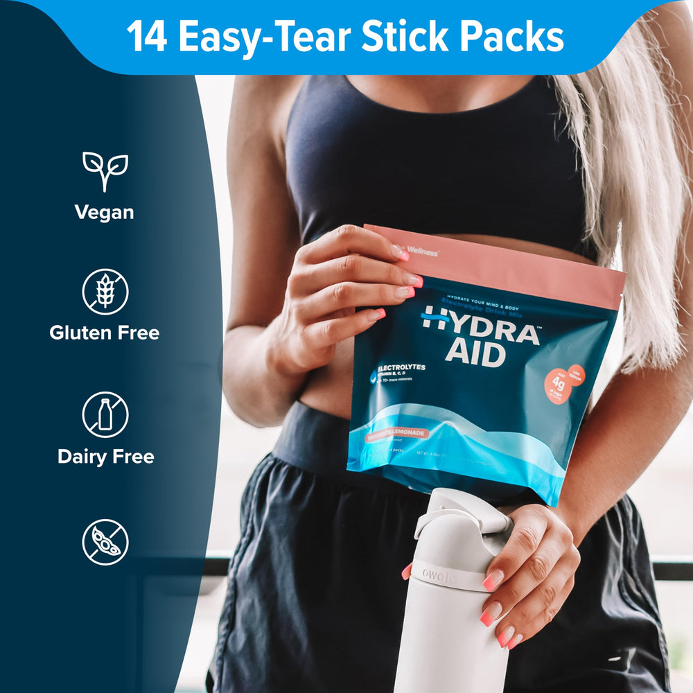 HYDRA AID sticks in a travel bag for easy use on the go