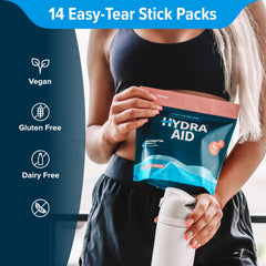 HYDRA AID sticks in a travel bag for easy use on the go