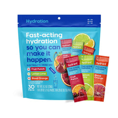 HYDRANT variety pack with 30 packets for easy daily hydration.