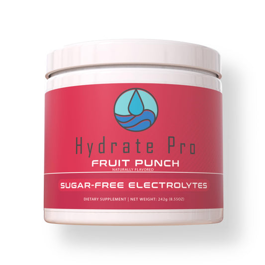 Hydrate Pro bottle pours electrolyte solution for quick hydration