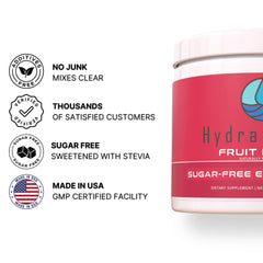 Hydrate Pro fruit punch flavor dissolving in water for hydration
