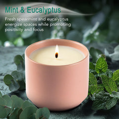 Hyggelight growing candle lit, showing warm glow from 100% soy wax and cotton wick.
