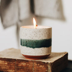 Hyggelight reusable ceramic pot after candle ends, great for keepsake or planter.