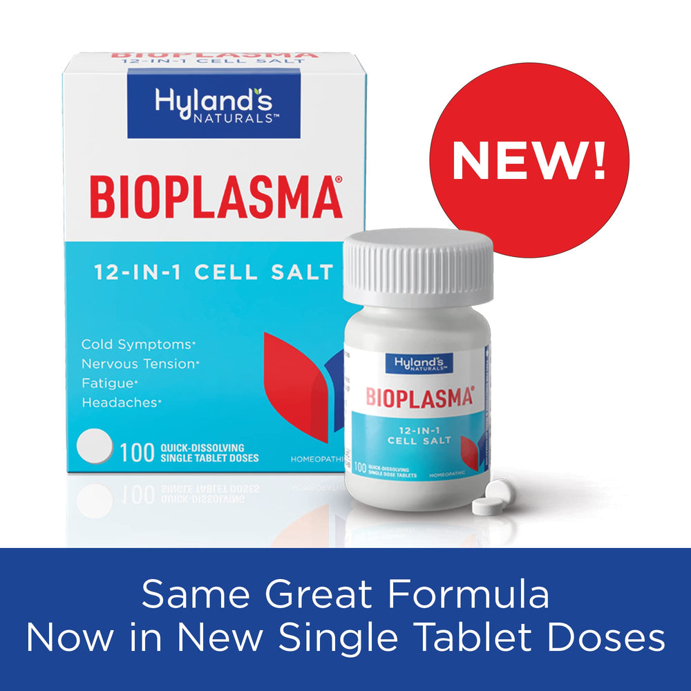 Hyland's Bioplasma tablets back view with 2-pack packaging
