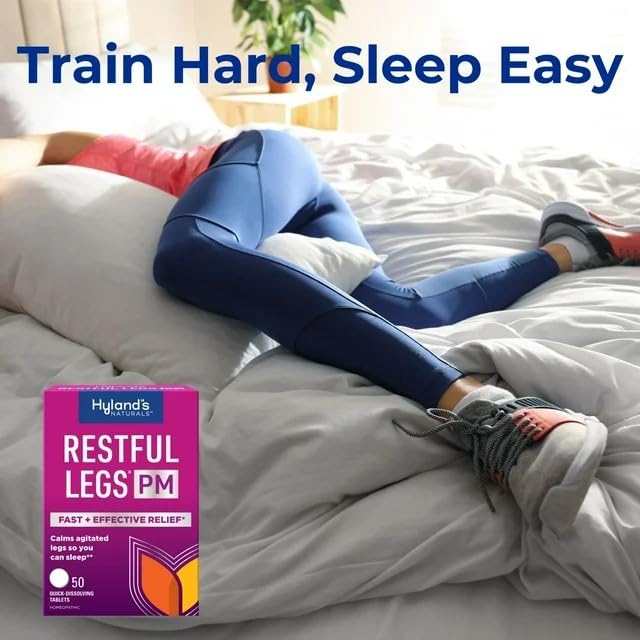 Hyland's Restful Legs packaging shown for night use.