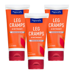 Hyland's Leg Cramps Ointment pack of 3 tubes for quick leg relief.