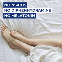 Hyland's Leg Cramps PM bottle on nightstand for easy bedside access
