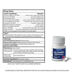 Hyland's Leg Cramps PM packaging showing four-pack option