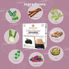 Hyleys colon cleanse blackberry flavor packaging on display for cleanse routines.