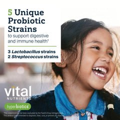 Hyperbiotics Vital Nutrients Pro Kids ENT upper respiratory support features.