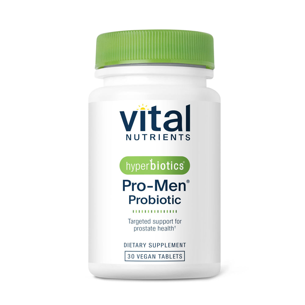 Hyperbiotics Vital Nutrients Pro Men bottle front for daily men's health.