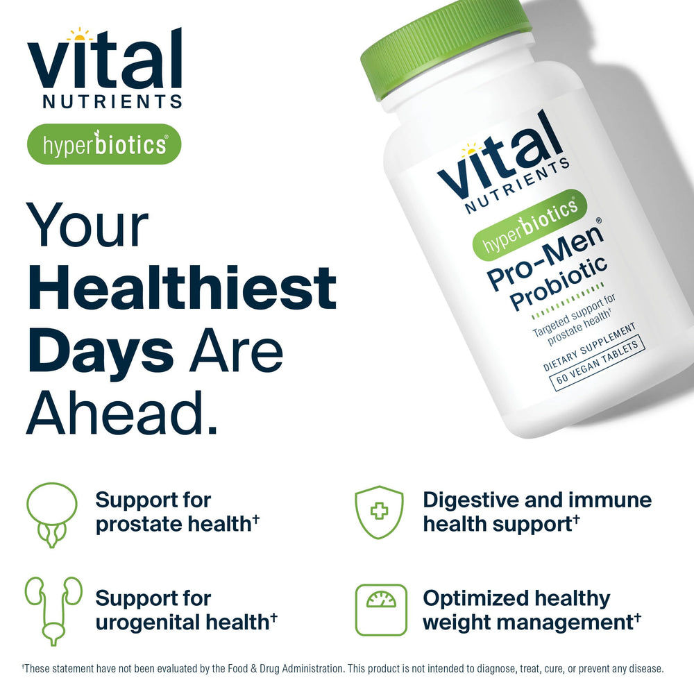 Vegan, gluten-free and dairy-free Hyperbiotics Pro Men capsules