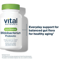 Hyperbiotics Vital Nutrients time-release delivery visual suggests deeper intestinal reach