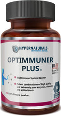 Hypernaturals OPTIMMUNER Plus bottle front view for daily immune support.