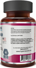 Hypernaturals OPTIMMUNER Plus bottle side with label details.