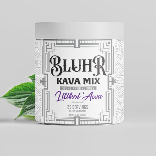 Hypervant Bluhr Kava Drink Powder Tropical Flavor shows sugar-free relaxation in an evening ritual