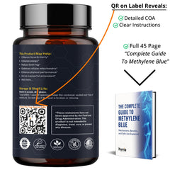 Hyvia Health Methylene Blue amber bottle protecting contents from light and degradation.