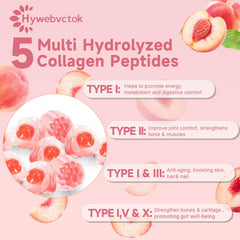 Hywebvctok gummies enriched with 5000 mcg biotin for hair and nails.