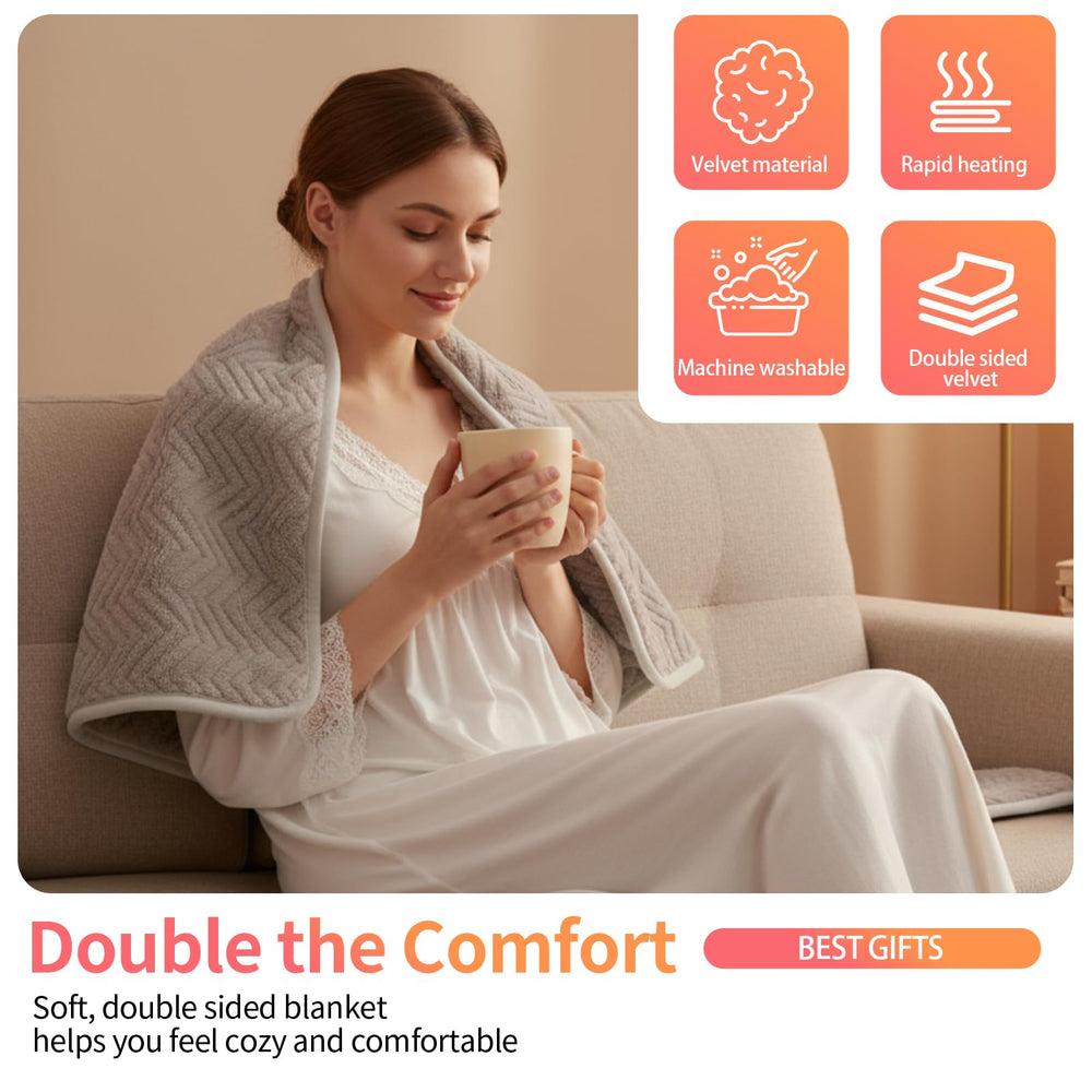 hywecy extra large heating pad soft-flannel surface for comfortable use