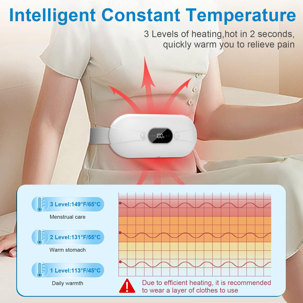 HZD cordless belt design allows hands-free, flexible warmth during daily activities