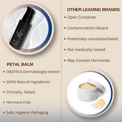 I LOVE ME Petal Balm being applied to the external vulvar area.