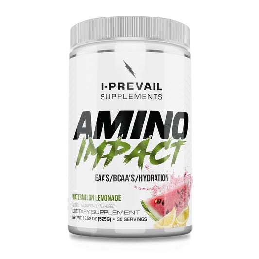 I-Prevail Amino Impact Watermelon Lemonade bottle ready for post-workout hydration and recovery