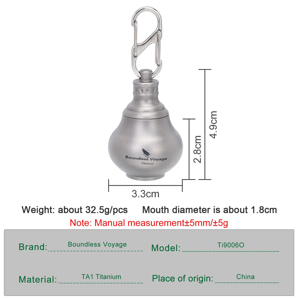 iBasingo titanium storage bottle with waterproof seal protects contents.