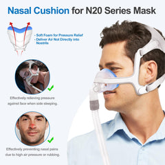 IBEET N20 blue cushion side view highlighting side sleeping comfort
