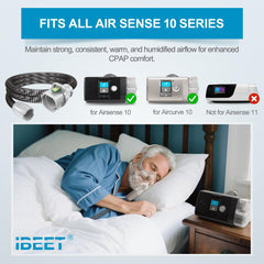 IBEET Airsense 10 hose showing temperature regulation capability