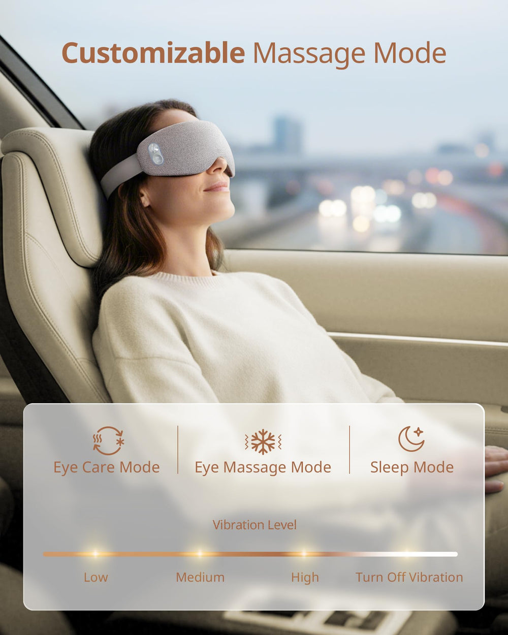 ibreo eye massager USB-C charging provides up to 150 minutes of use