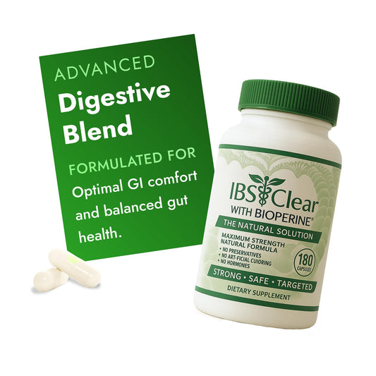 IBS Clear bottle with enzymes for digestive balance and everyday comfort