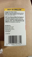 Inside view of ICaps pack suggesting a 30-day eye health routine