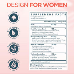 IcarusIvy liposomal NAD+ capsules shown, vegan and gluten-free formula.