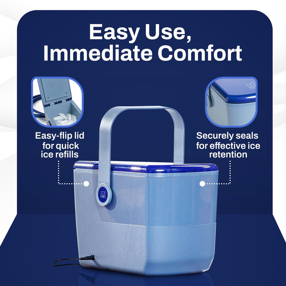Ice Box compact portable design fits easily at home or on the go.