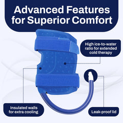 Ice Box flip lid refill feature simplifies ice refills and cleanup.