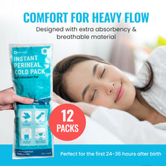 ICEWRAPS 12-pack postpartum care kit for hospital or home use.